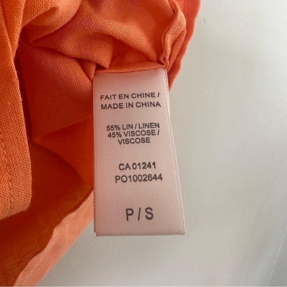 TWIK-LINEN Blend Tie Front Sleeveless Top (Small) - Picture 7 of 8